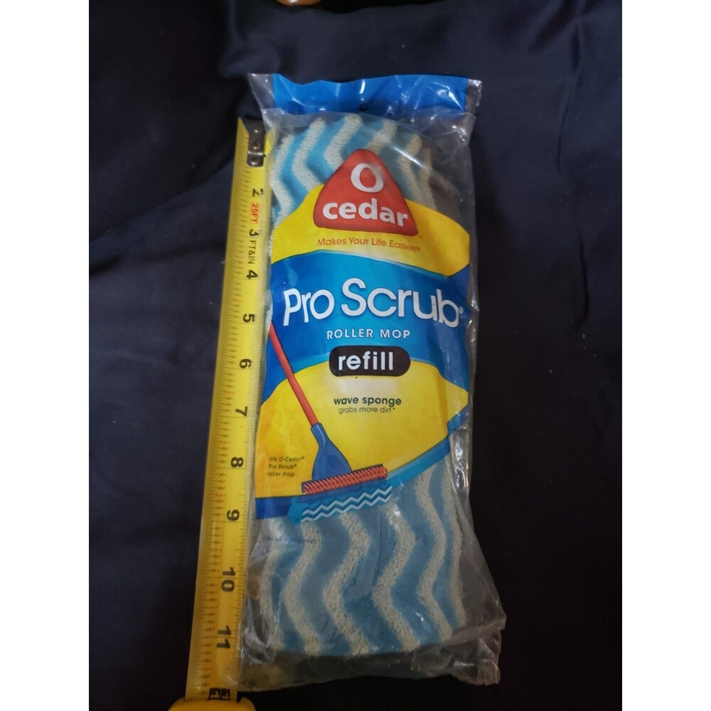 O Cedar Pro Scrub Roller Wave Sponge 10in Mop Refill New